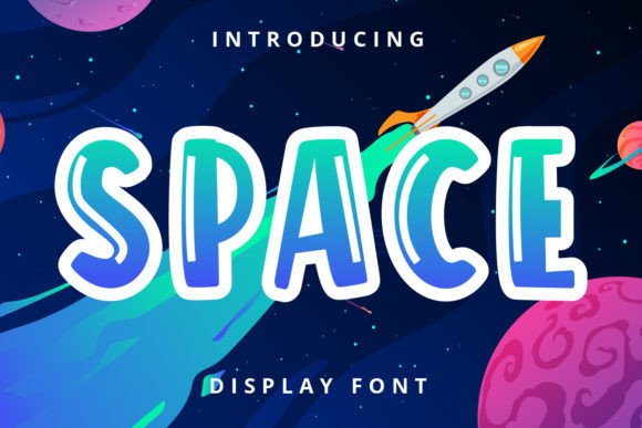 Space Font: A Playful Display Typeface for Creative Design
