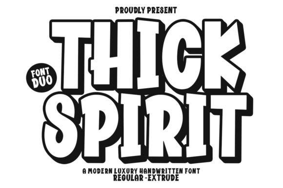 Thick Spirit: A Whimsical Display Font for Vibrant Design